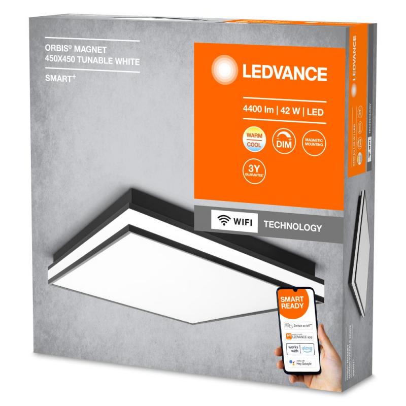 LEDVANCE SMART+ WIFI Orbis Magnet 45 x 45 Deckenlampe TW